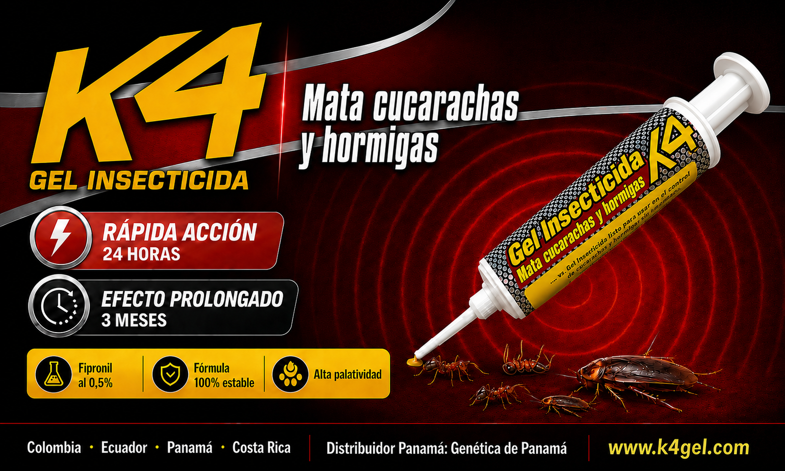 Aplicador de Gel Insecticida K4